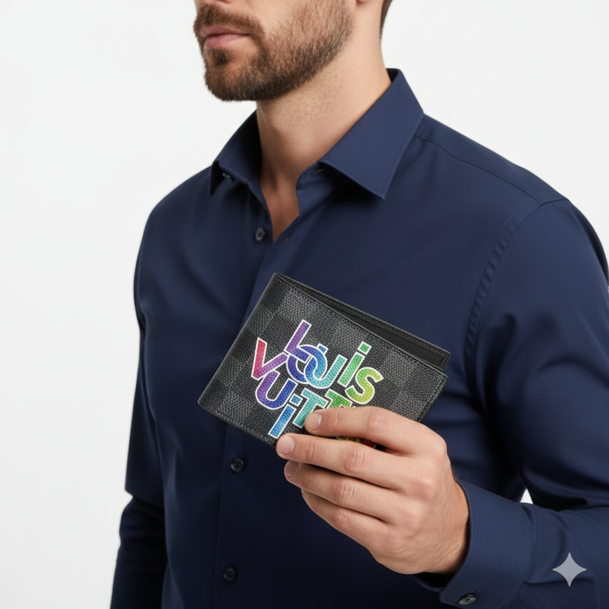 Louis Vuitton Damier Graphite Rainbow Slalom Wallet 🌈💼✨