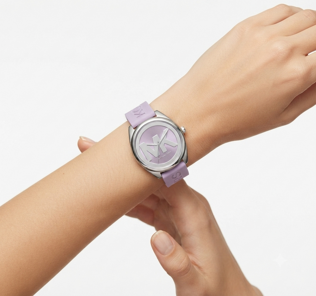 Michael Kors Logo Silicone Lavender Watch ⌚💜✨