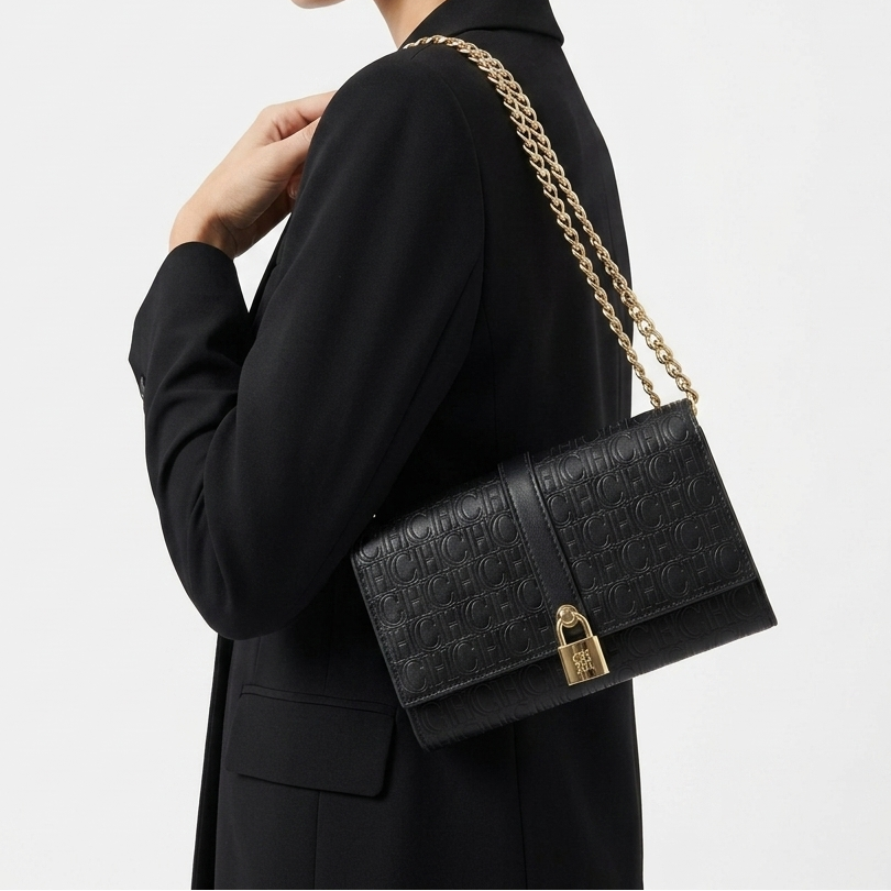CH Bag: Chic Burgundy Shopping Bag 👜🍷🖤