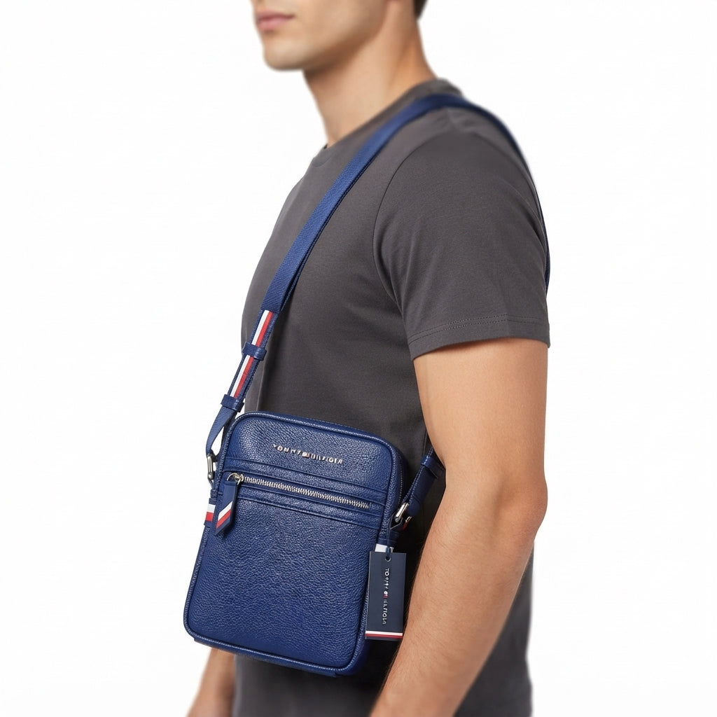 Tommy Hilfiger Textured Faux Leather Crossbody Bag