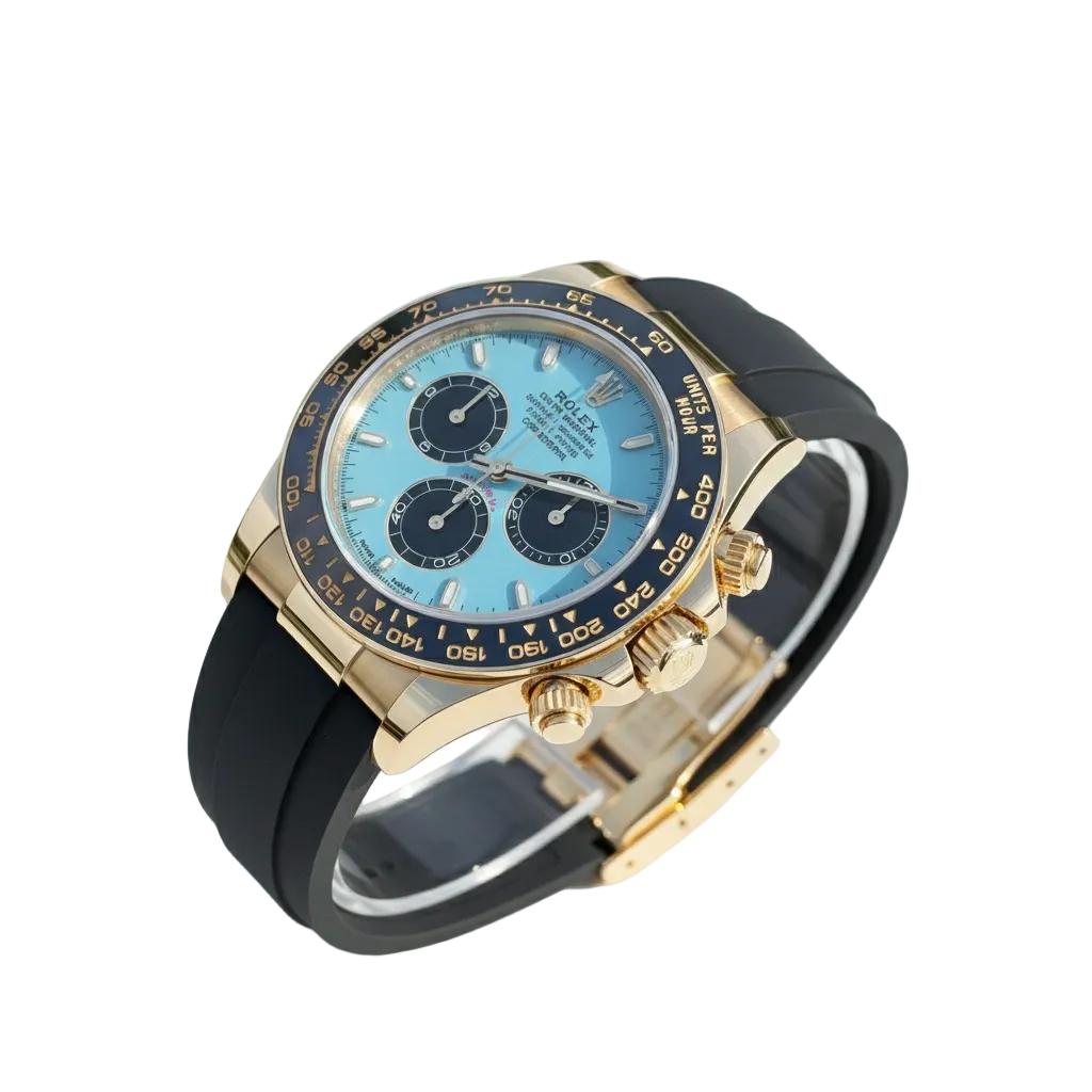 ROLEX Daytona Chronograph Gold Sky Blue Dial Watch ⌚💰💎