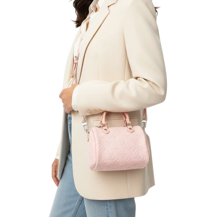 Louis Vuitton Nano Speedy Monogram Empreinte in Light Pink 🌸👜✨