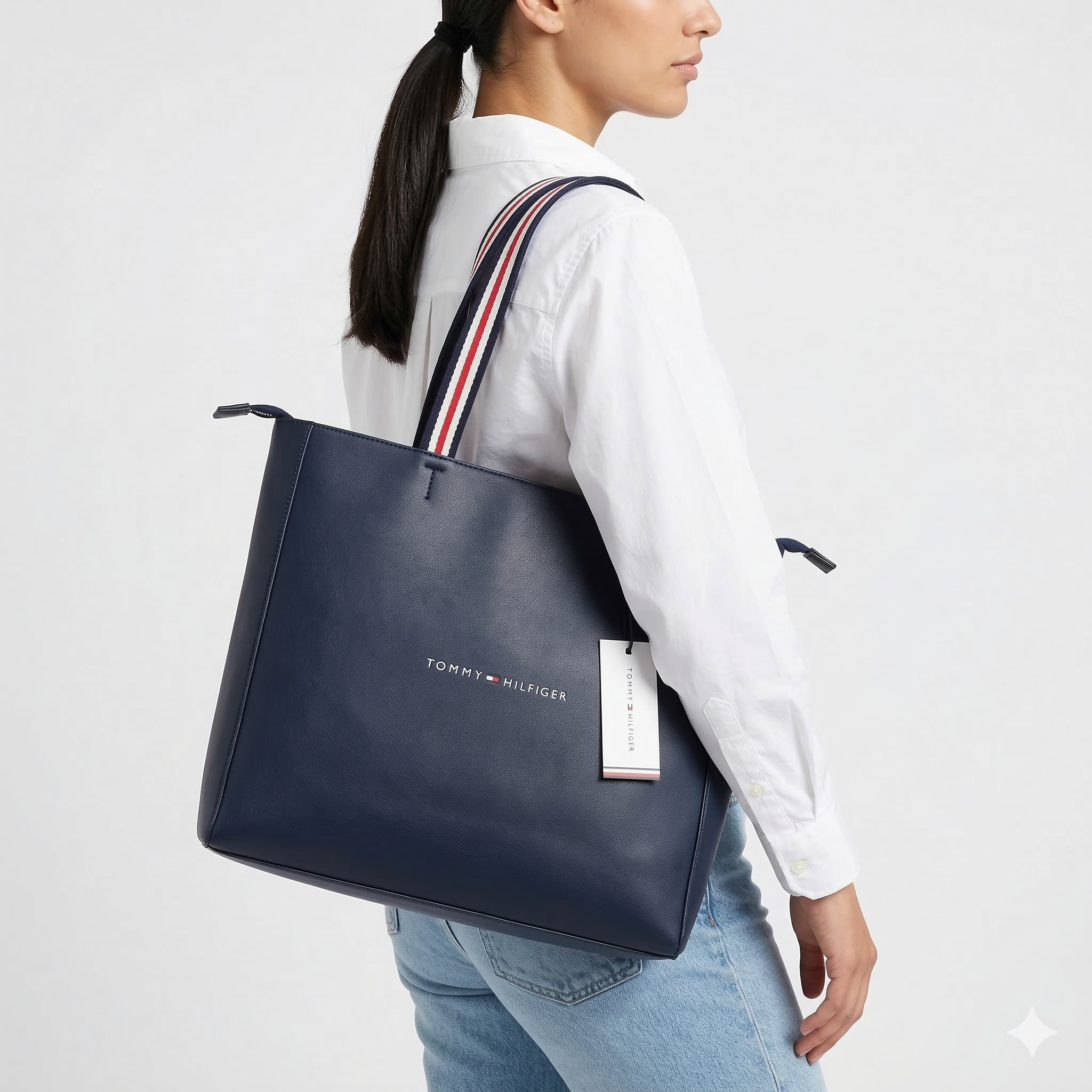 Tommy Hilfiger Navy Tote: Stars & Stripes Style 🇺🇸👜⭐
