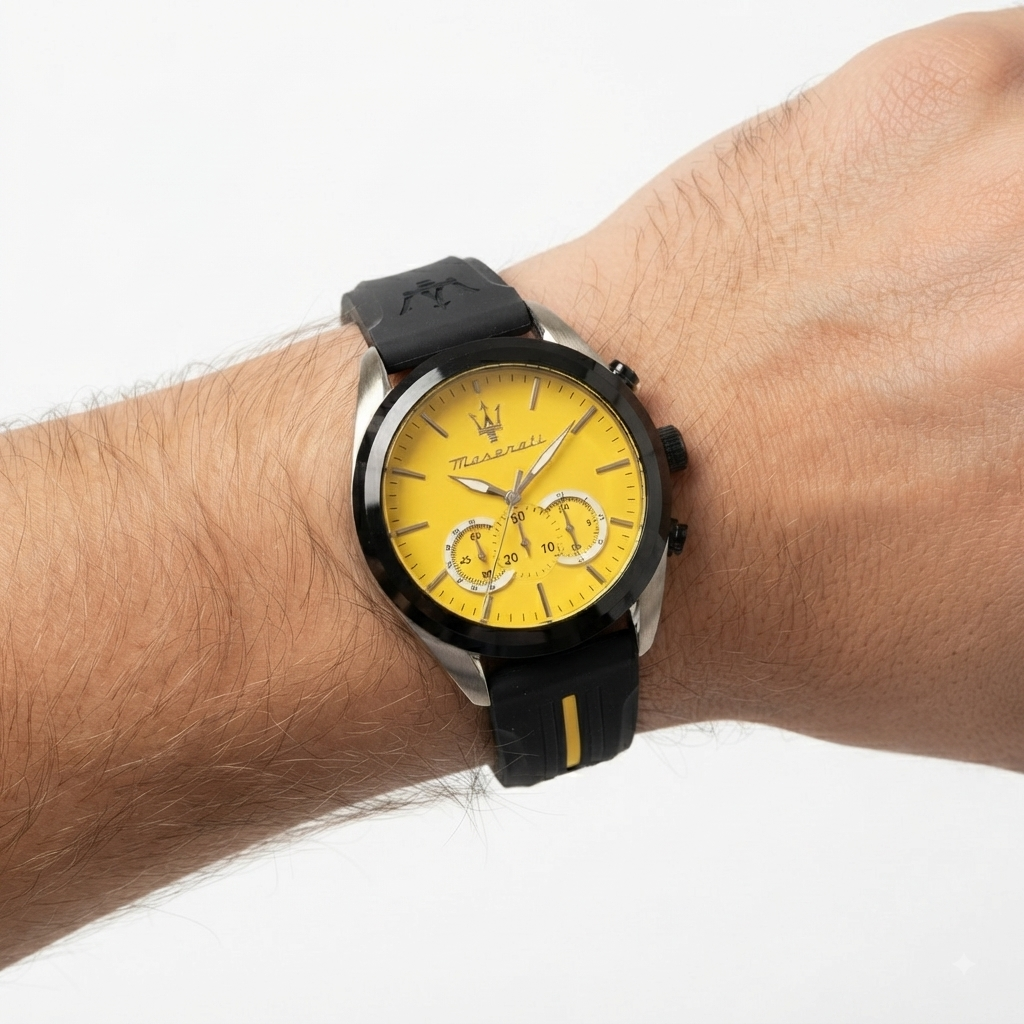 Maserati Traguardo Chronograph with Vibrant Yellow Dial