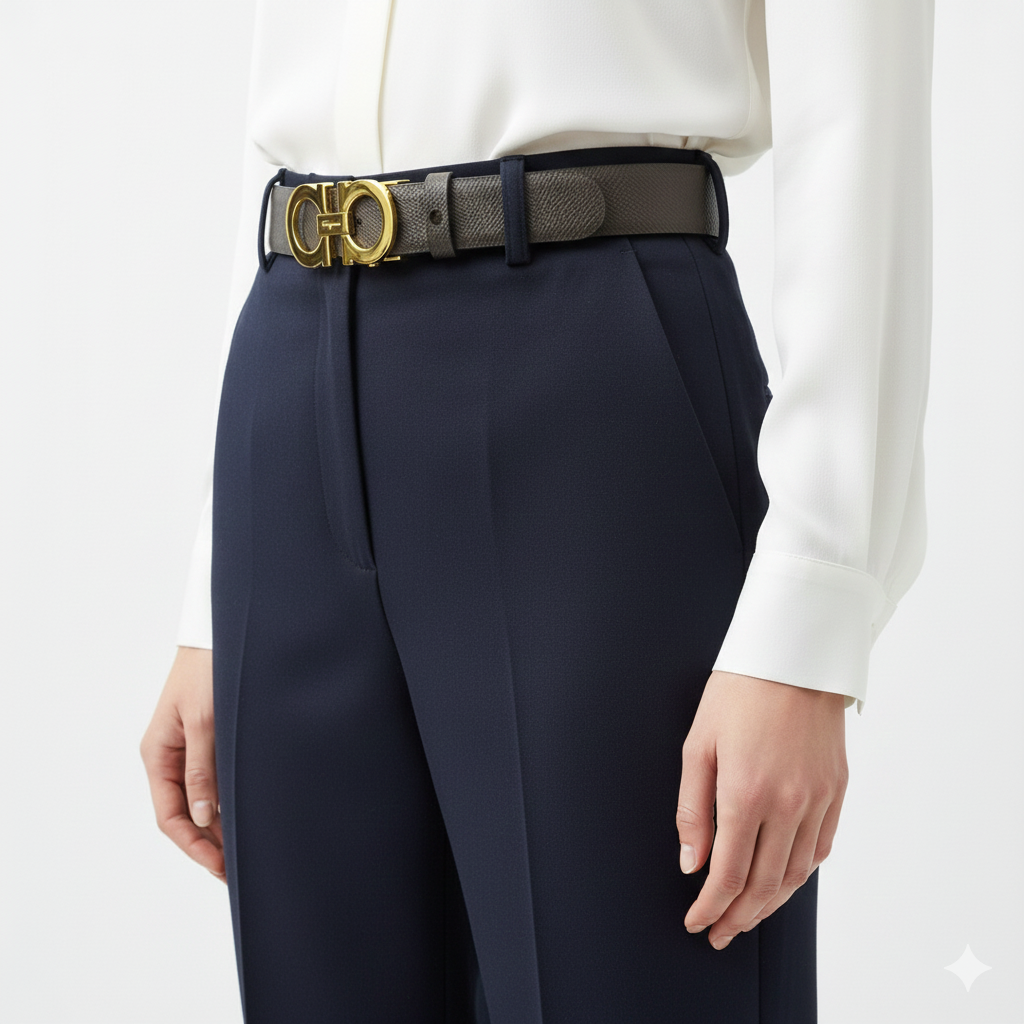 Ferragamo Gancini Reversible Leather Belt 🇮🇹✨💼