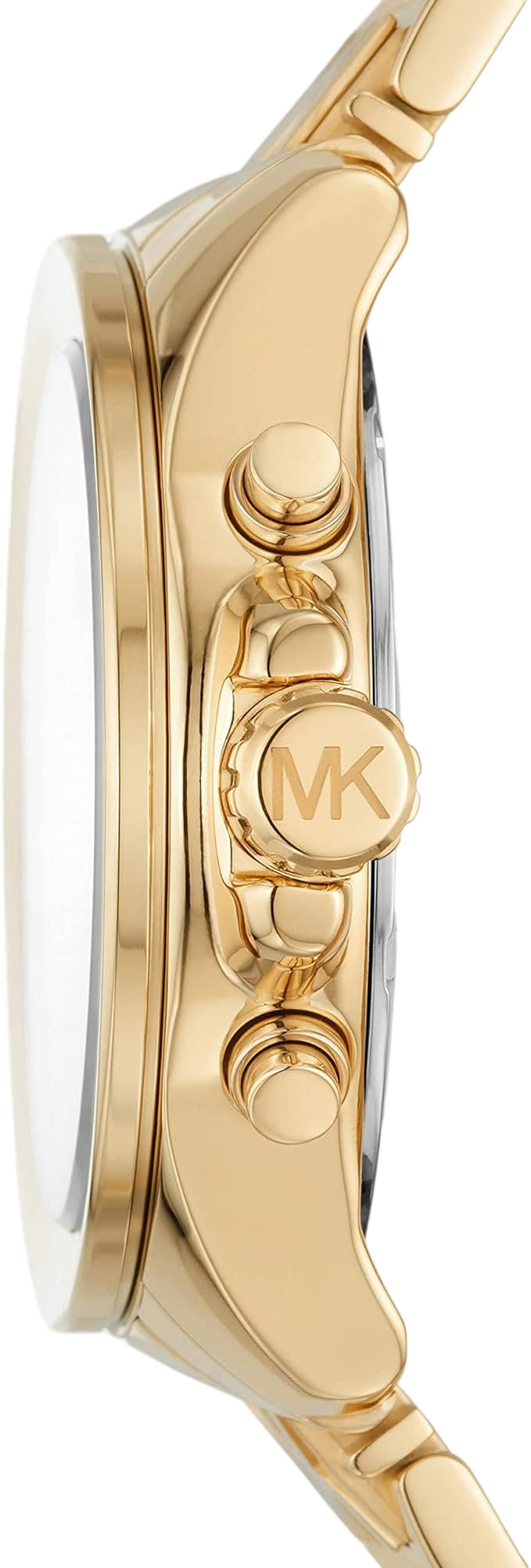 Michael Kors Women's Oversized Gold-Tone Chronograph MK Logo Watch 💛👑⏱️