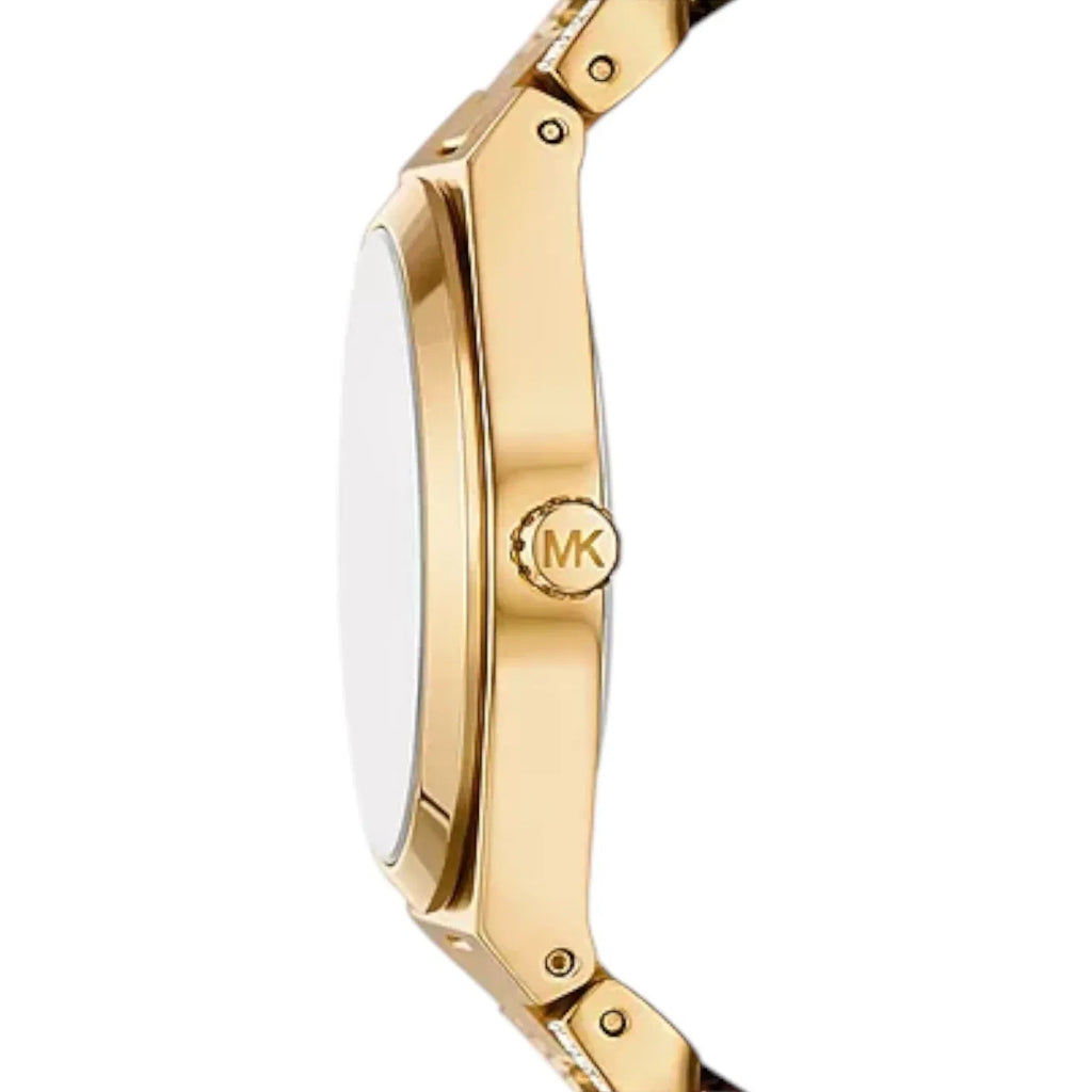 Michael Kors Women's Everest Crystal Pave Gold-Tone Curb Link Watch 👑🌟🔗
