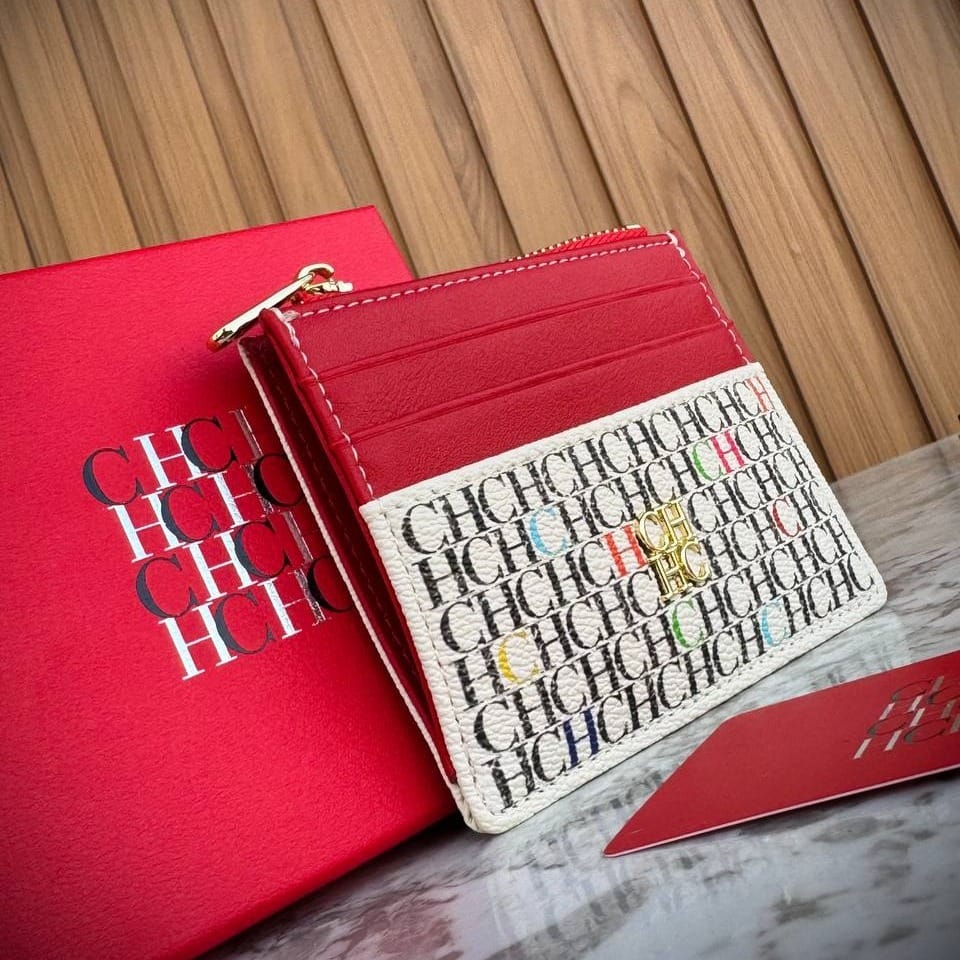 CHCH Elegant Bifold Wallet with Monogram Pattern and Zipper Pocket 🌸👛✨