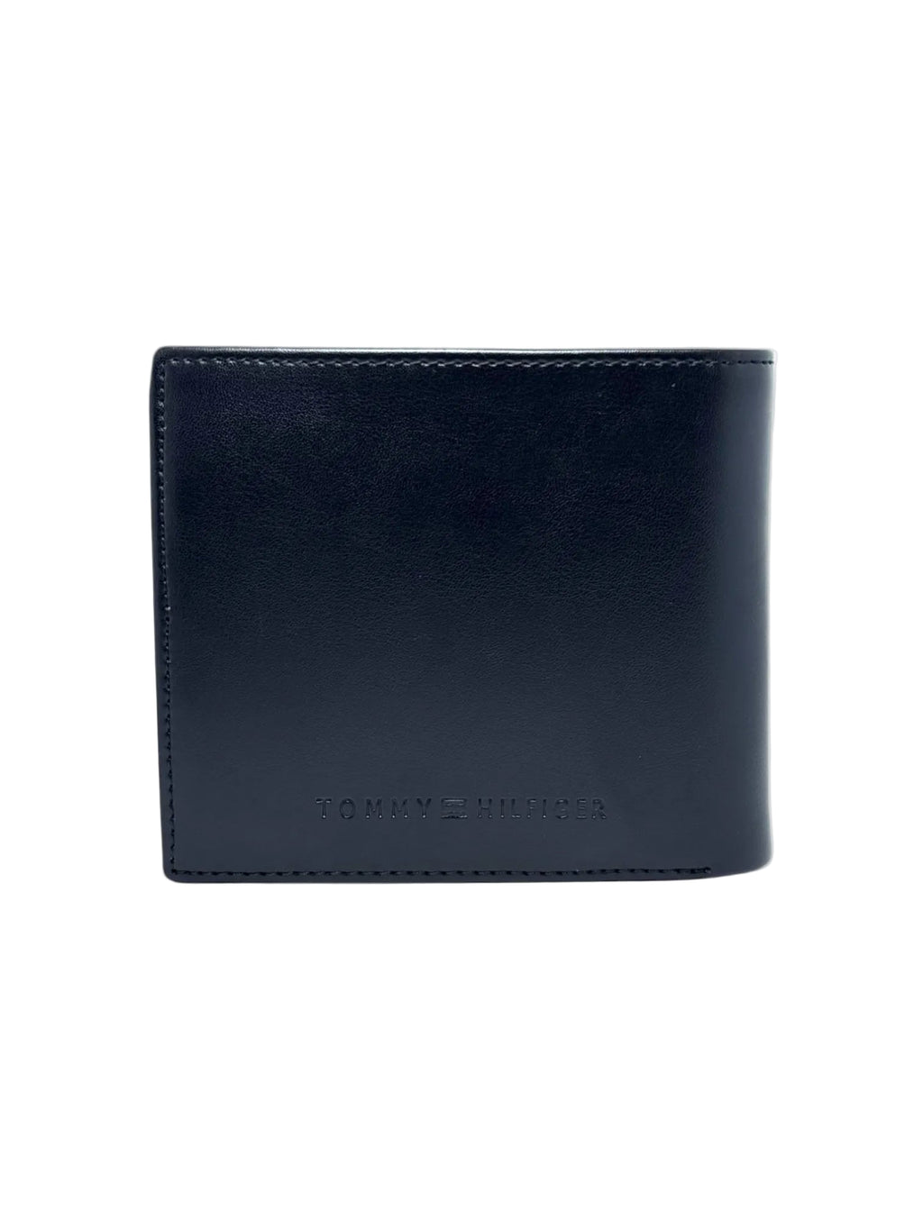 Tommy Hilfiger Men's Navy Bifold Wallet with Vertical Stripe Design 🇺🇸 💙