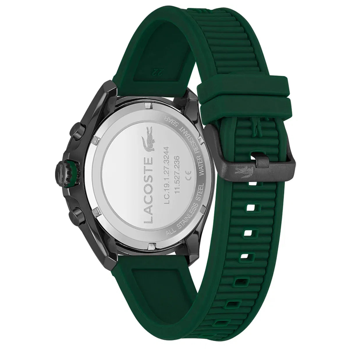Lacoste Men's Green Silicone Strap Chronograph Watch 🐊⌚️🌲