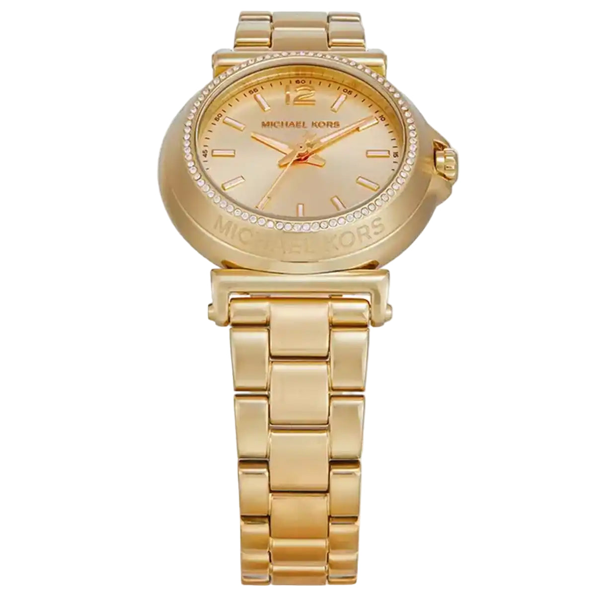 Michael Kors Women's Gold-Tone Pave Bezel Watch ✨💛⌚