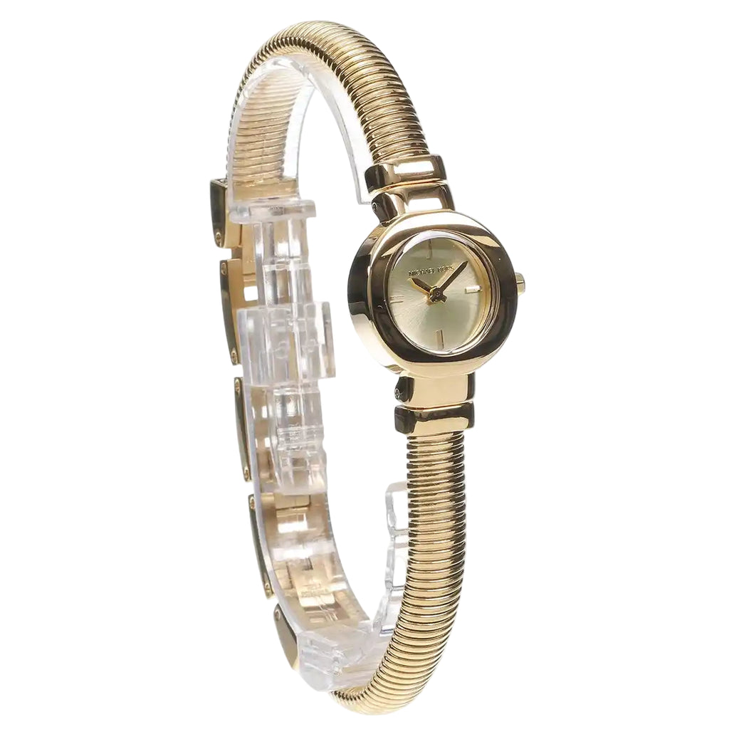 Michael Kors Women's Mini Gold-Tone Bangle Watch with Flexible Strap 💛⌚💫