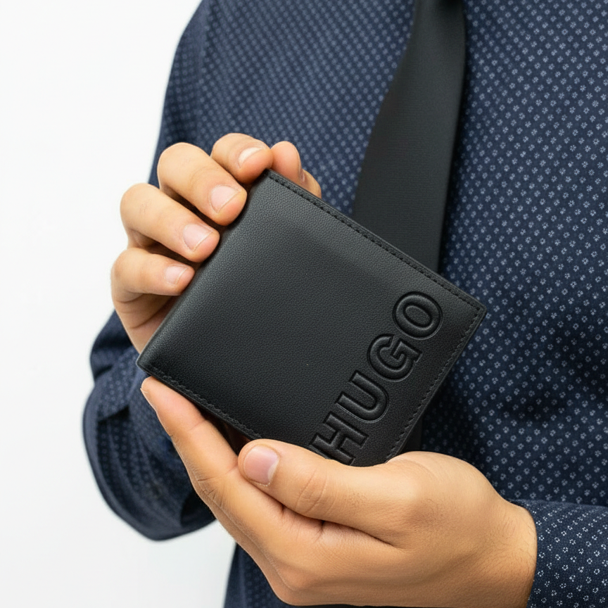 Hugo Boss Men's Leather Wallet 💼👨🖤