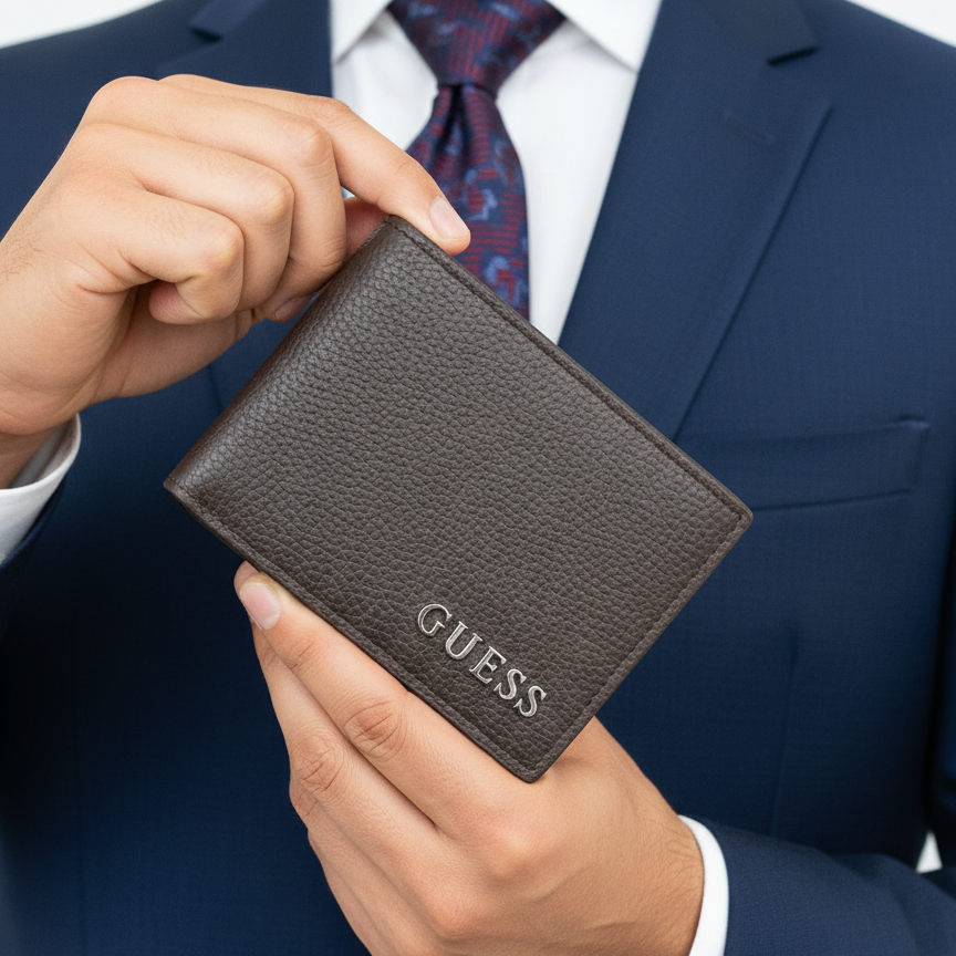 Guess Men's Leather Wallet 💼👨🤎