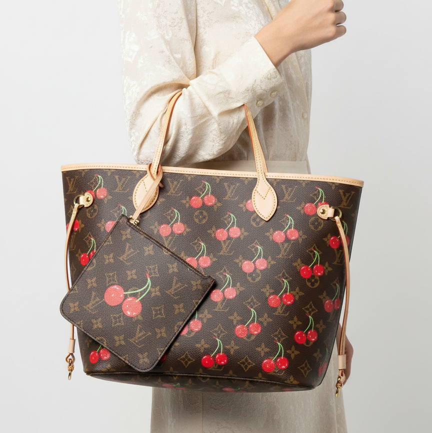 Louis Vuitton Monogram Cerises Neverfull Tote Bag 🍒👜✨