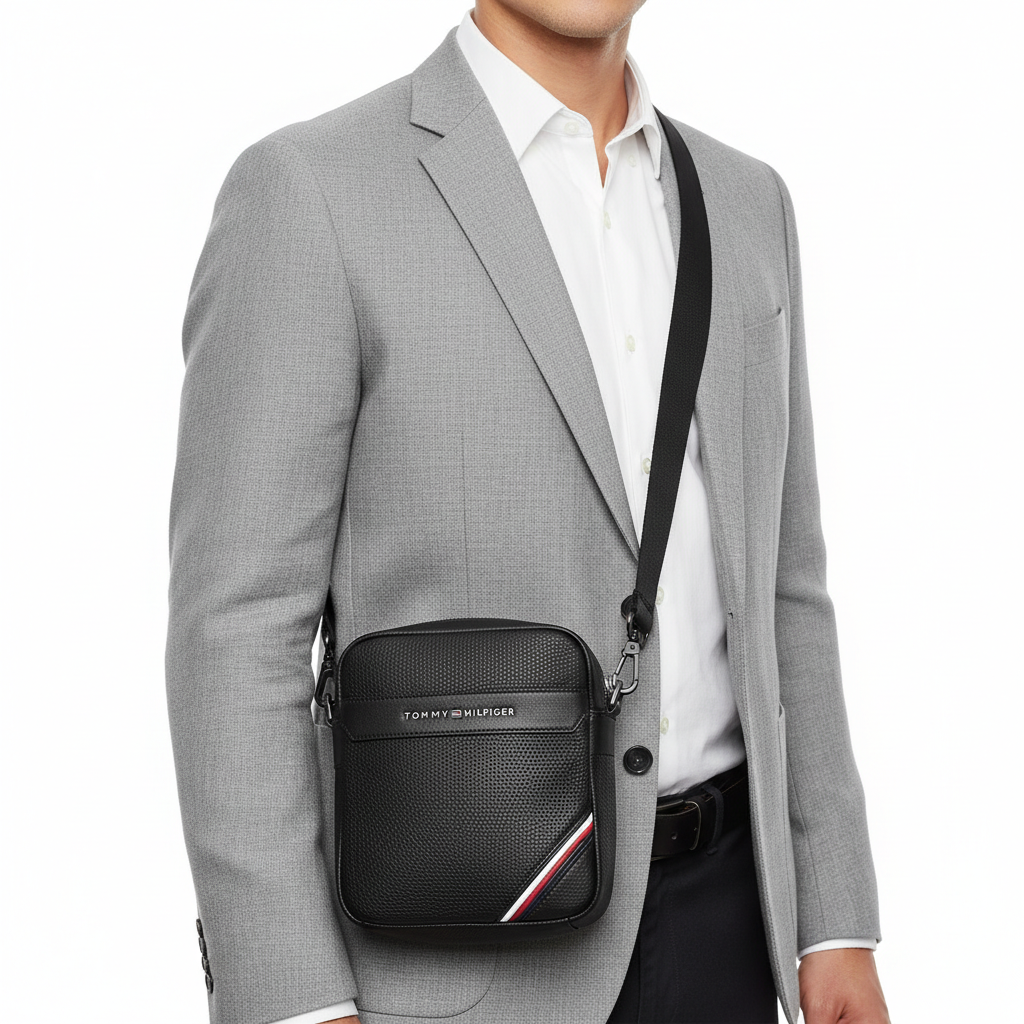 Tommy Hilfiger Original Black Crossbody Bag 🖤👜🚶‍♂️