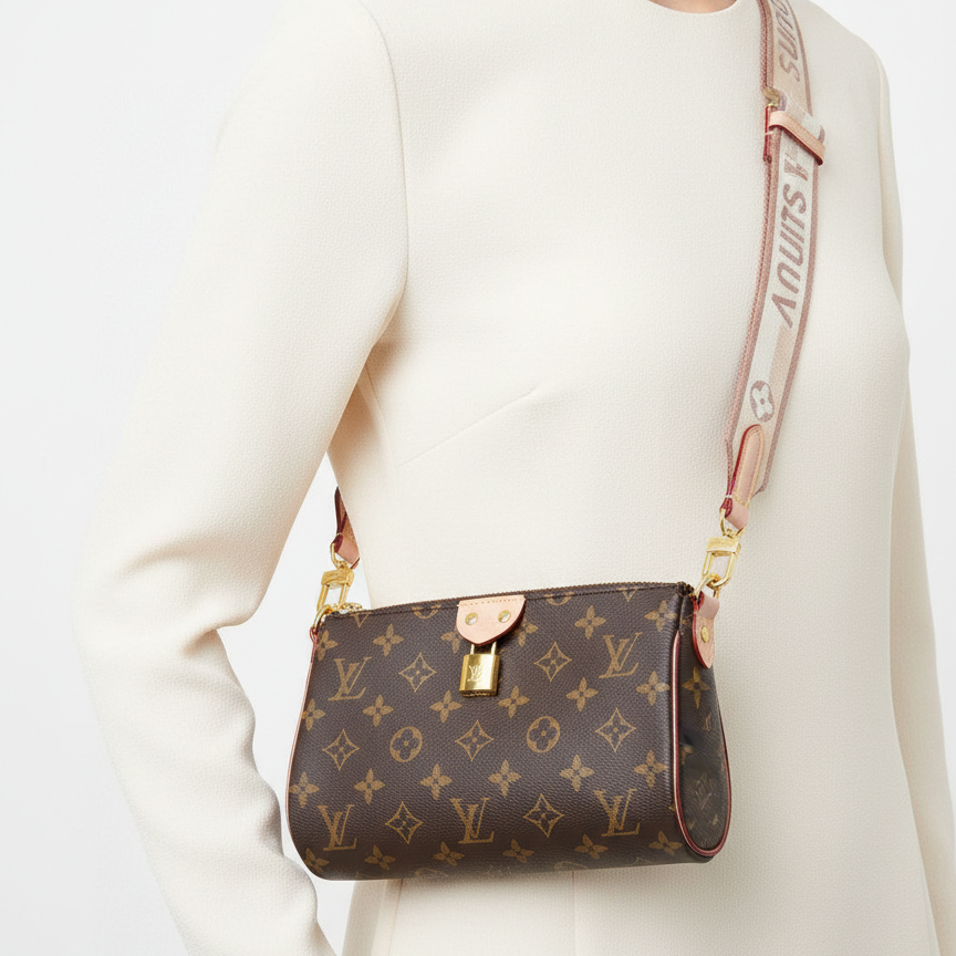 Louis Vuitton Monogram Papillon Trunk Bag with Logo Strap 👜✨💼
