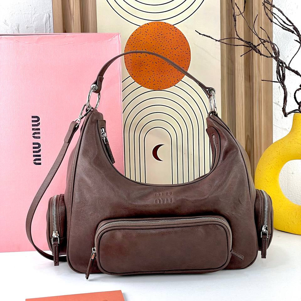 Miu Miu: Chic Brown Hobo Bag 👜🤎