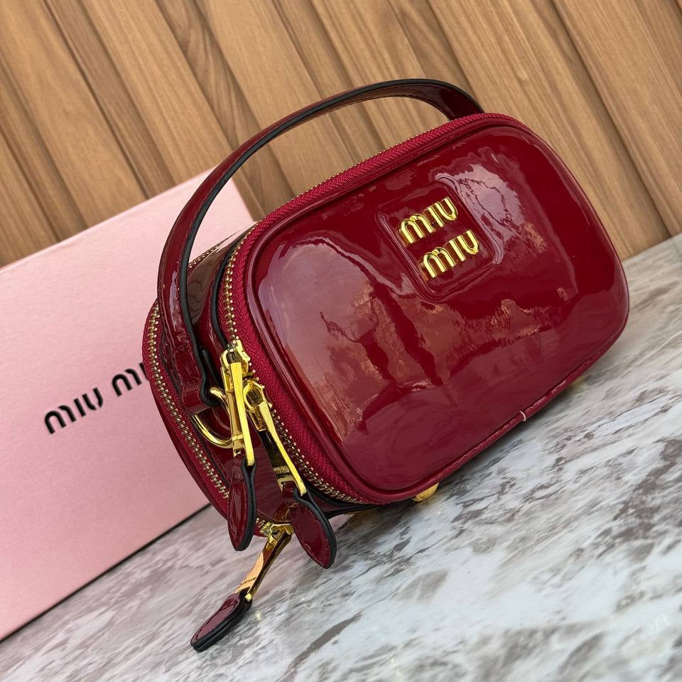 Miu Miu Black Patent Leather Top Handle Bag 🖤✨