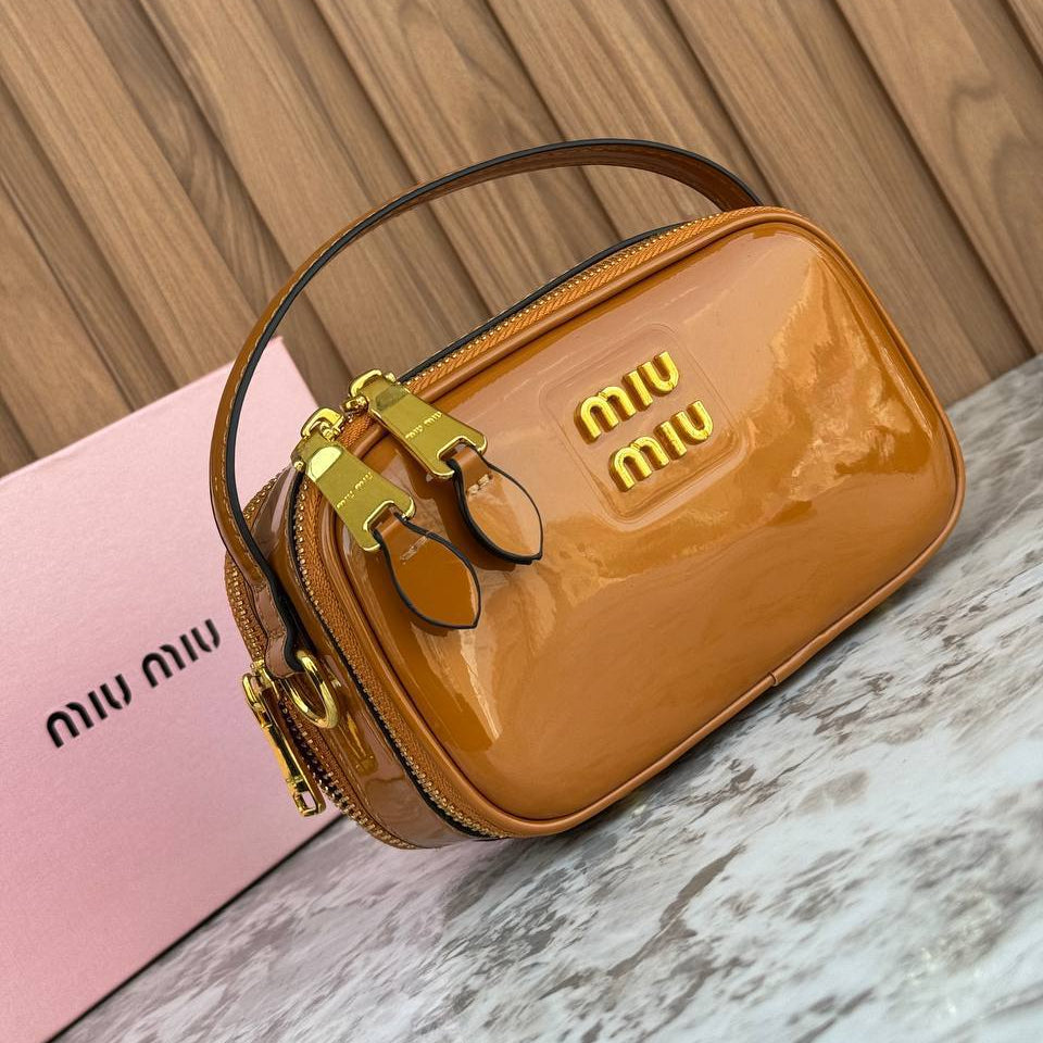 Miu Miu Black Patent Leather Top Handle Bag 🖤✨