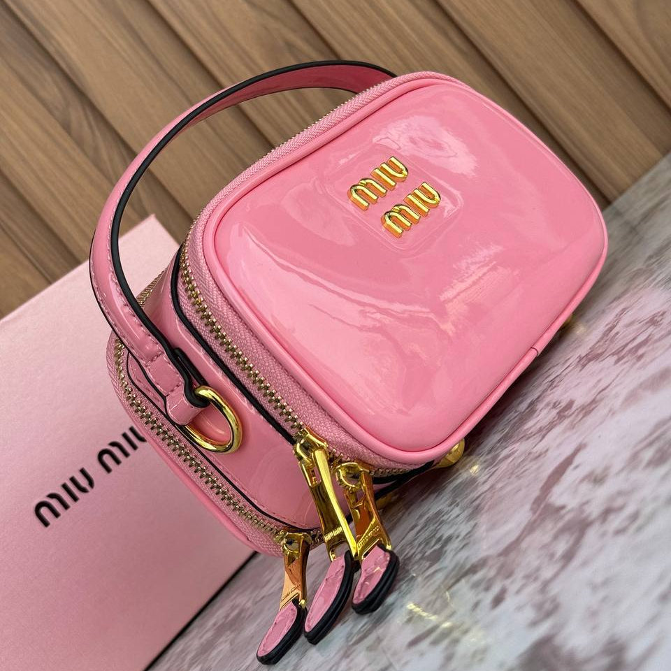 Miu Miu Black Patent Leather Top Handle Bag 🖤✨