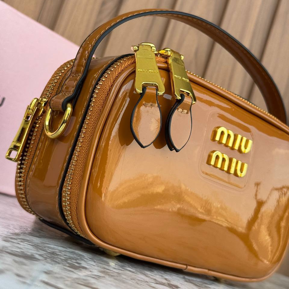 Miu Miu Black Patent Leather Top Handle Bag 🖤✨