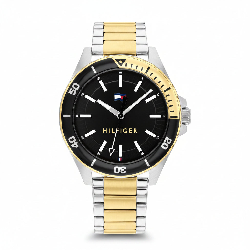 Tommy Hilfiger Gold-Tone & Silver Watch ⏱️✨