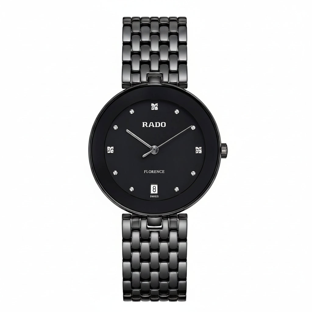 Rado Florence Black Metal Women's Watch 🖤✨