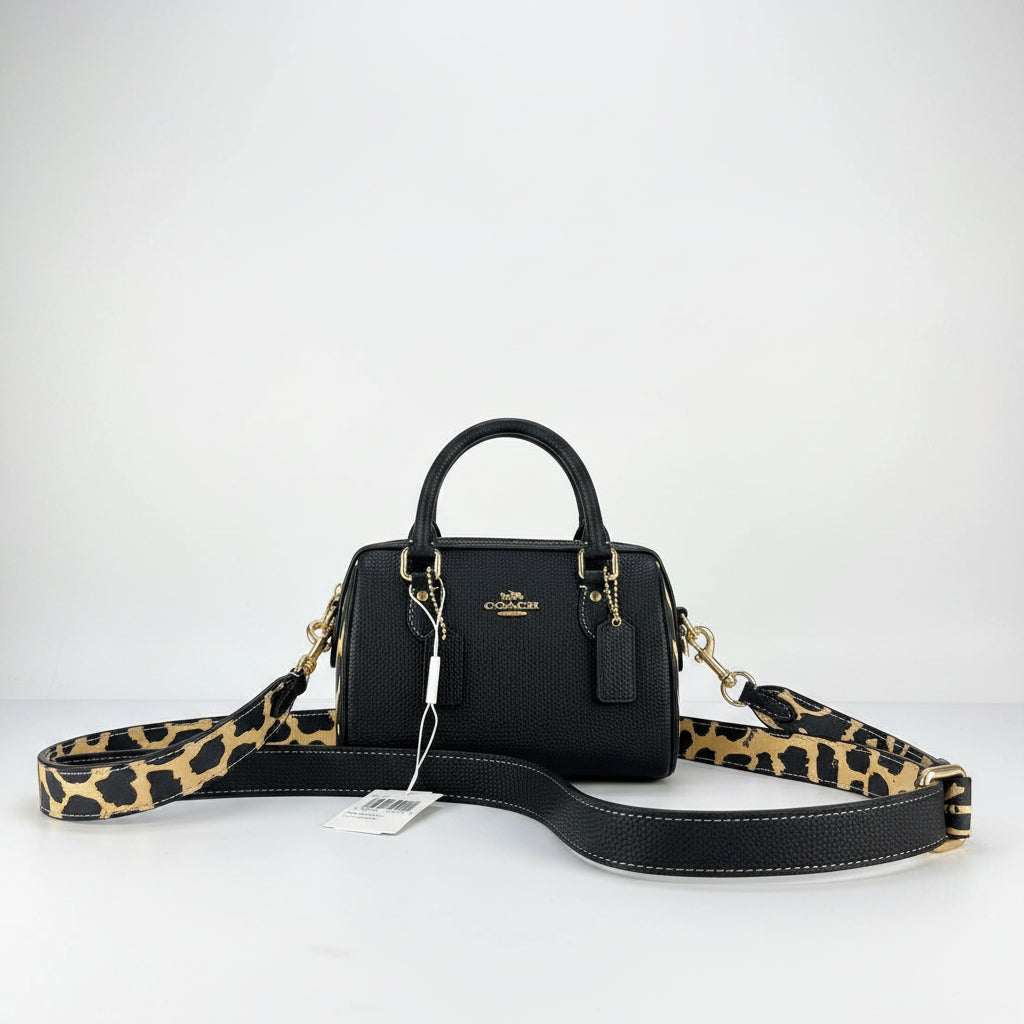 Coach Leopard Print Mini Leather Bag 🐆👜