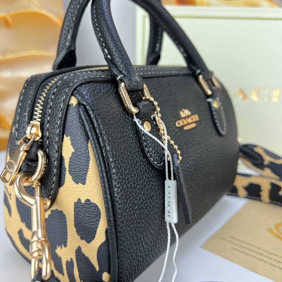Coach Leopard Print Mini Leather Bag 🐆👜