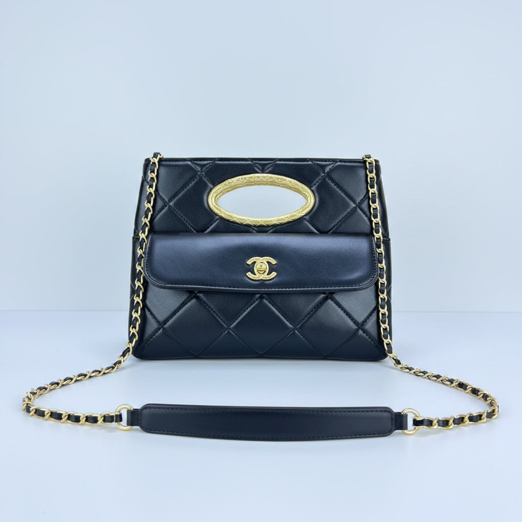 Chanel Quilted Chain Bag with Gold Tone Hardware 👜✨