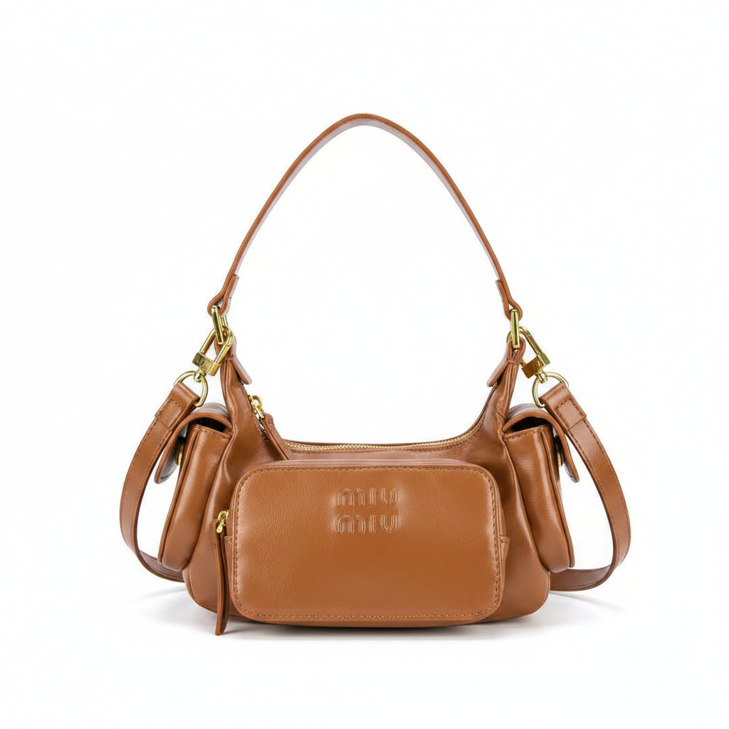 Miu Miu Signature Brown Handbag with Front Pocket ✨👜