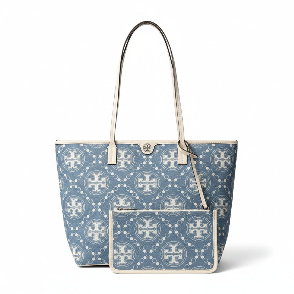 Tory Burch Monogram Print Tote Bag with Matching Pouch 👜✨