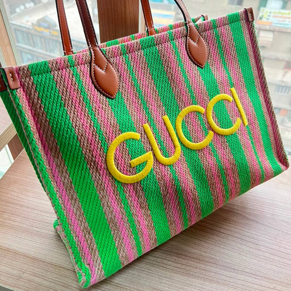 Gucci Striped Tote Bag in Vibrant Multicolor 👜✨