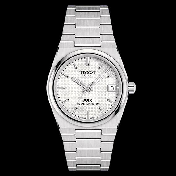 Tissot PRX Powermatic 80 Silver Stainless Steel Waffle Dial Watch