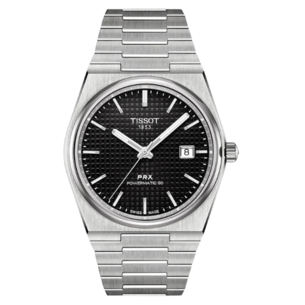 Tissot PRX Powermatic 80 Silver Stainless Steel Waffle Dial Watch