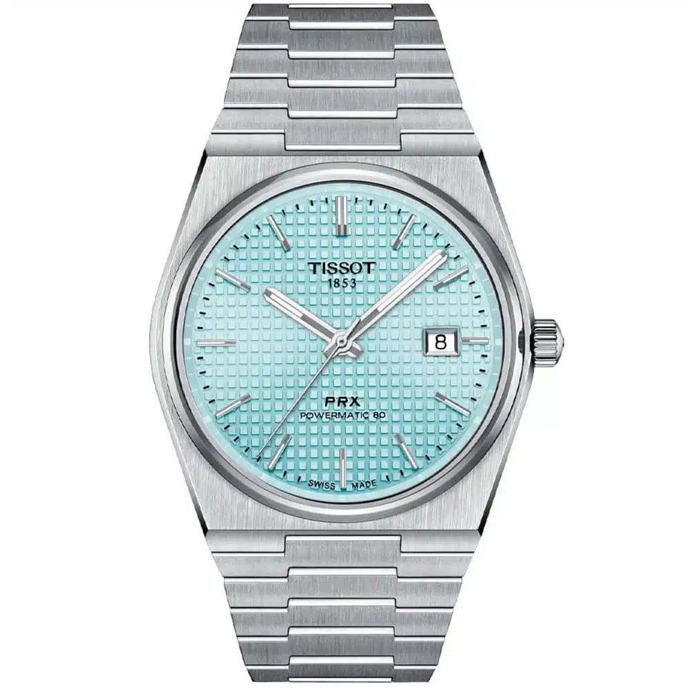 Tissot PRX Powermatic 80 Silver Stainless Steel Waffle Dial Watch
