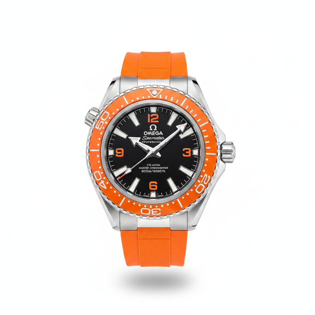 Omega Seamaster Professional Diver with Vibrant Orange Rubber Strap
