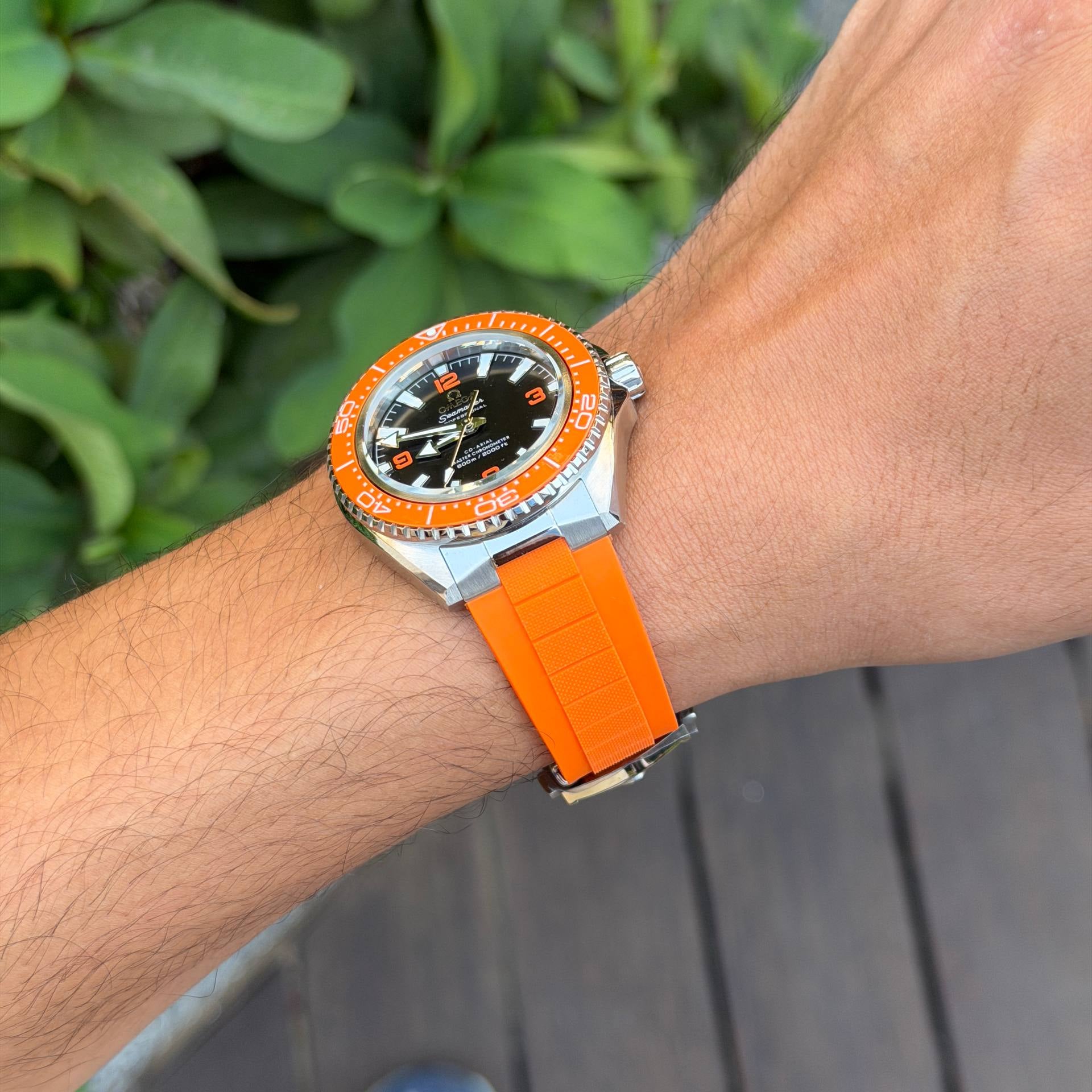 Omega Seamaster Professional Diver with Vibrant Orange Rubber Strap