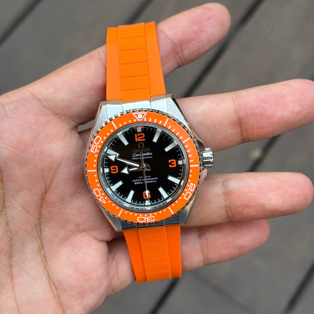 Omega Seamaster Professional Diver with Vibrant Orange Rubber Strap