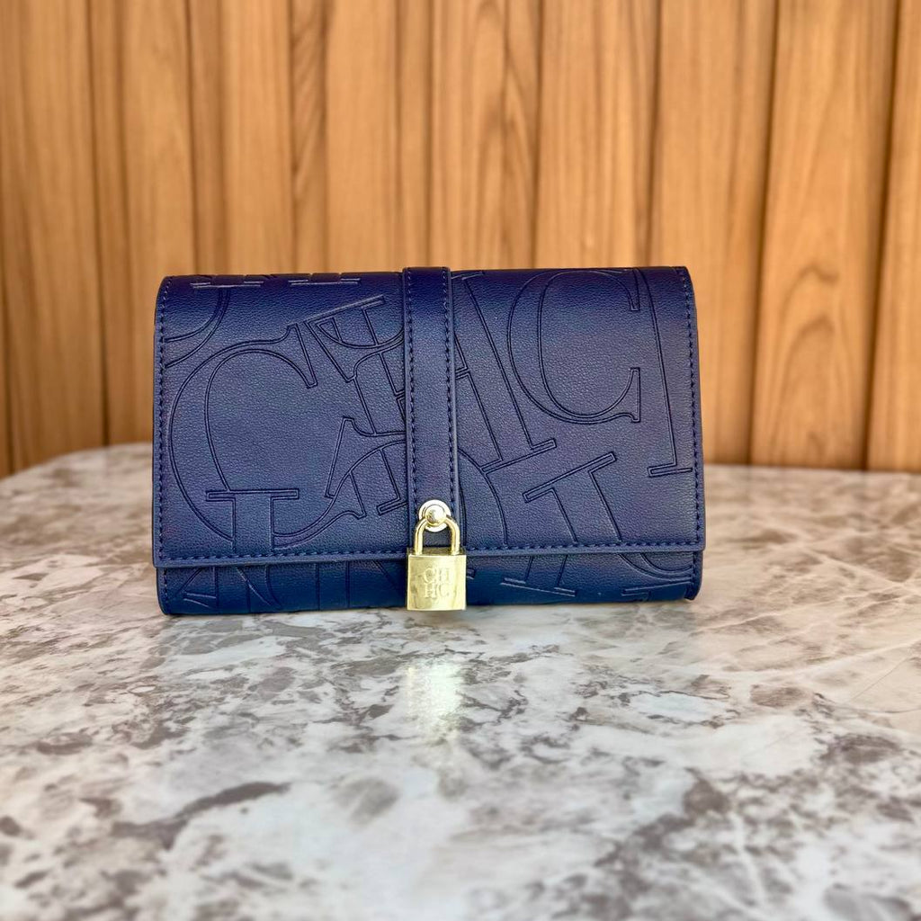 C.H Embossed Logo Chain Bag with Gold-Tone Hardware