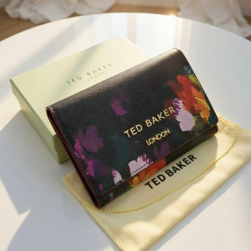 Ted Baker Black & White Floral Wallet Dangerous Beauty 🌹🖤