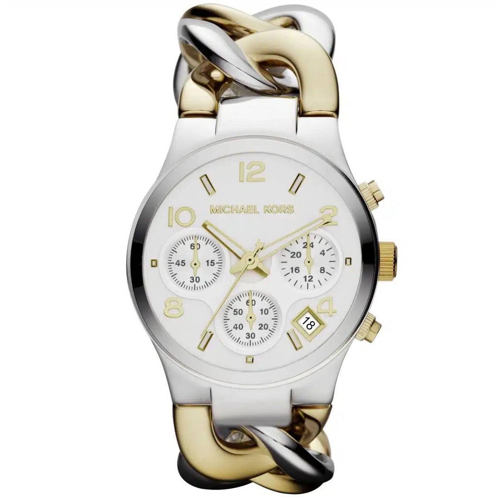 Michael Kors MK3199: Silver & Gold Timepiece ⏱️✨🤍