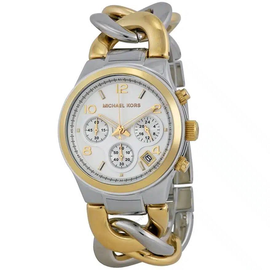 Michael Kors MK3199: Silver & Gold Timepiece ⏱️✨🤍