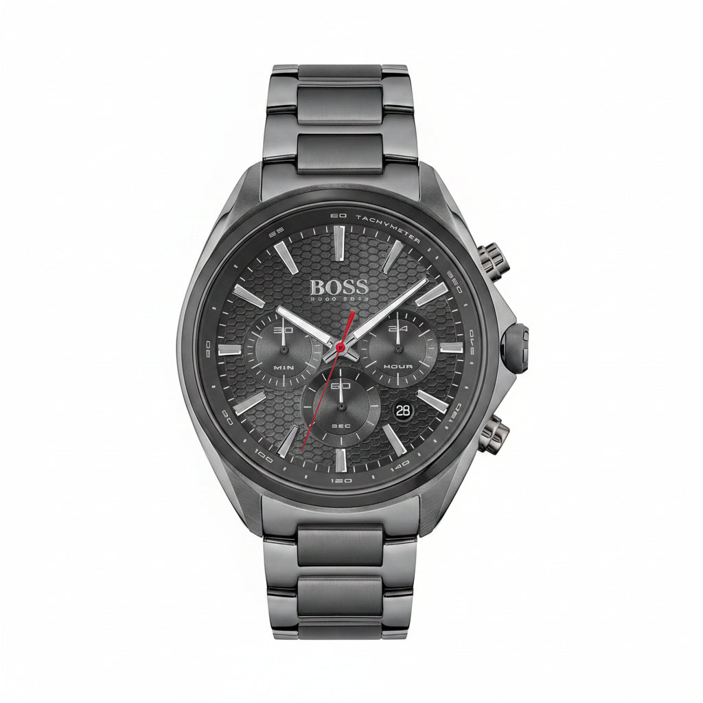 Gray Elegance: Men's Timepiece ⌚🌫️✨