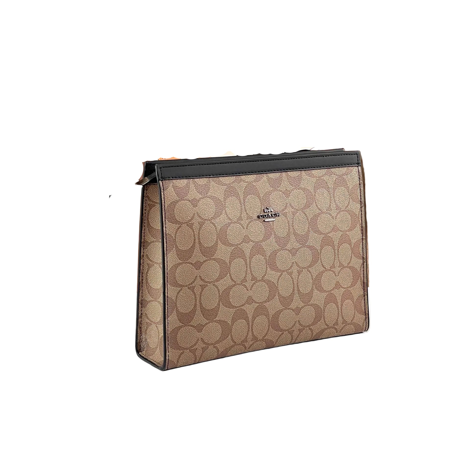 Coach Signature Canvas Toiletry Travel Pouch 💼🤎✨