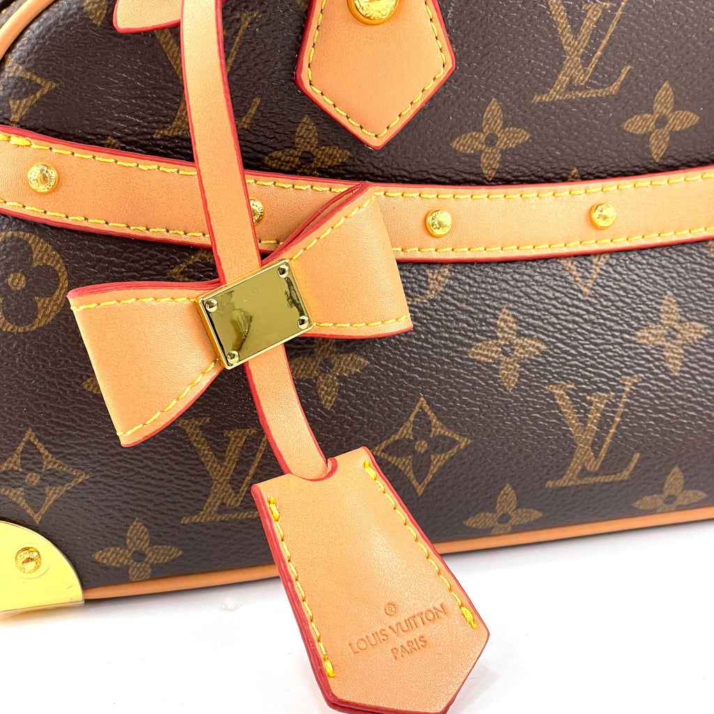 Louis Vuitton Monogram Sac Plat Riveting Handbag 👜✨🤎