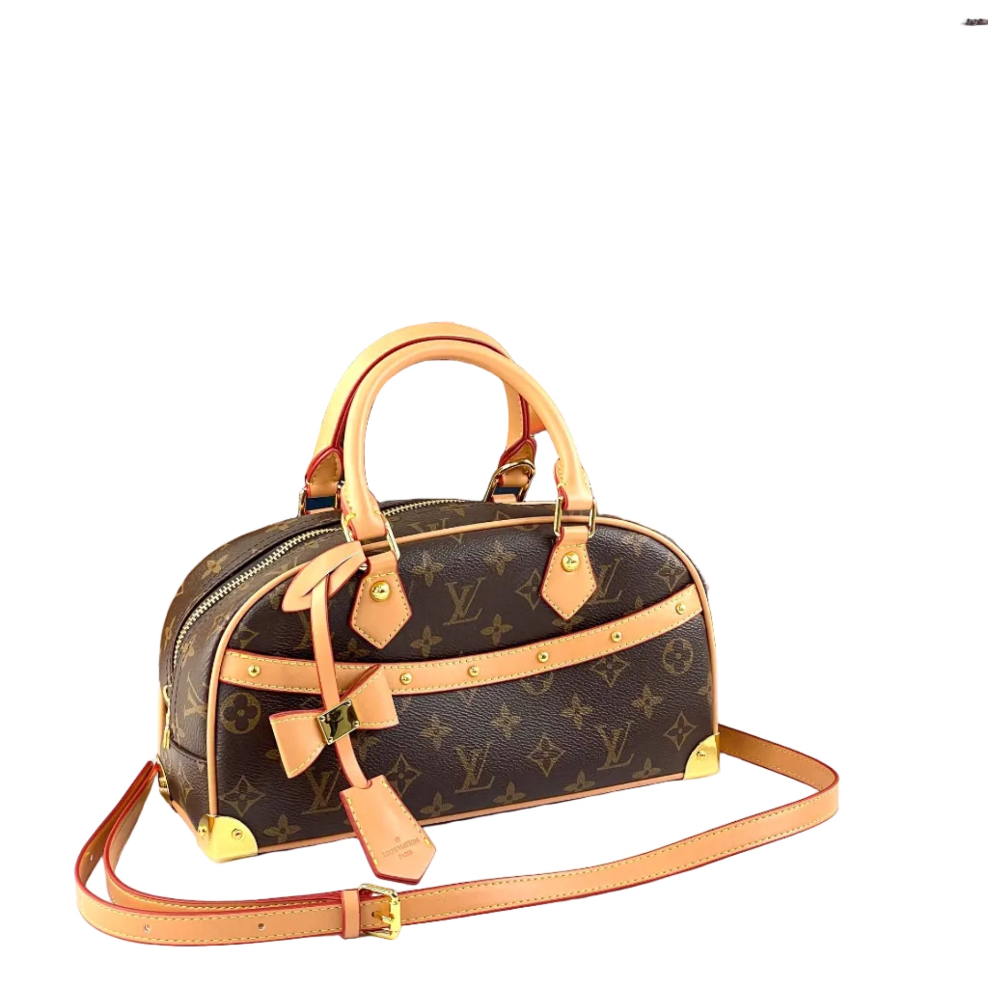 Louis Vuitton Monogram Sac Plat Riveting Handbag 👜✨🤎