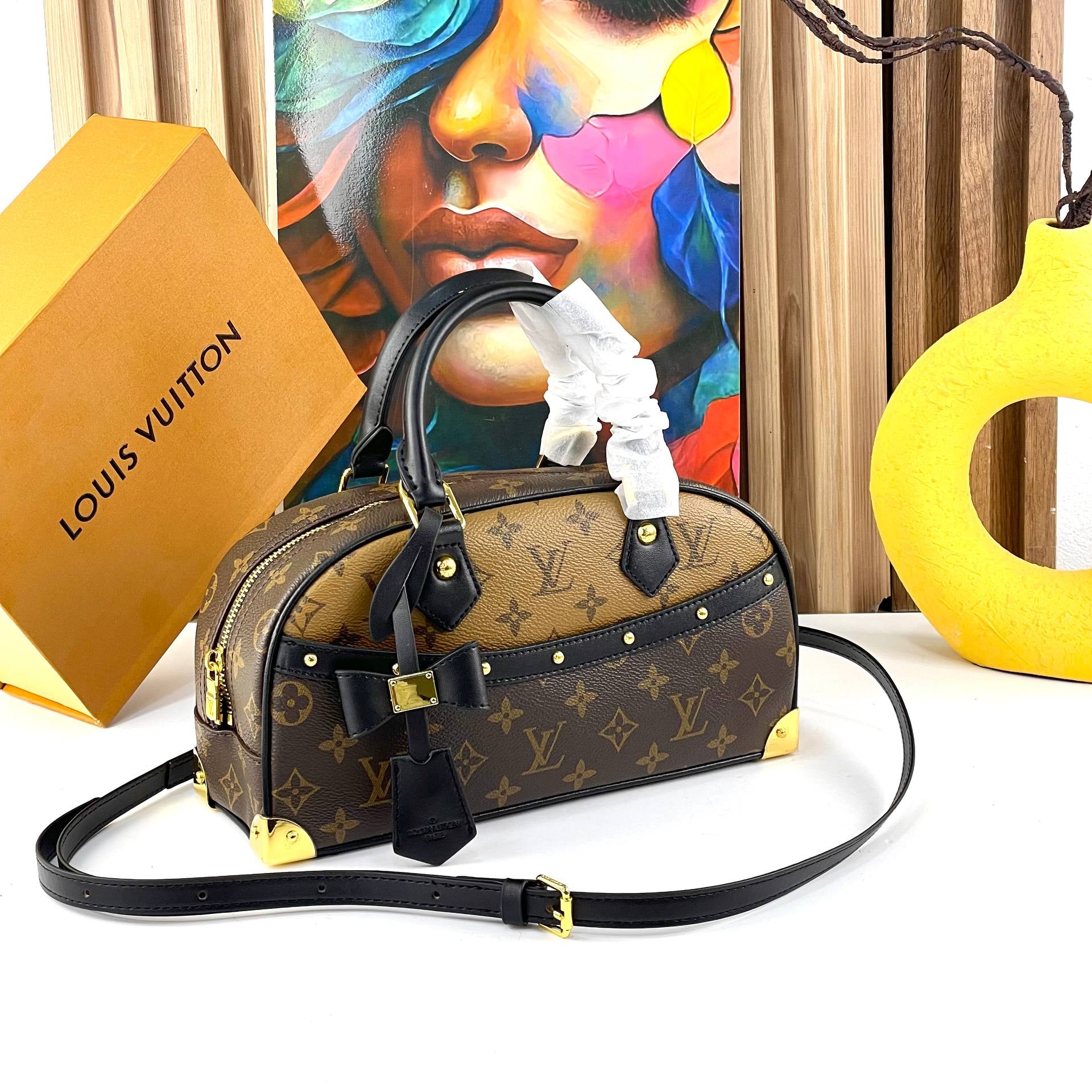 Louis Vuitton Monogram Sac Plat Riveting Handbag 👜✨🤎