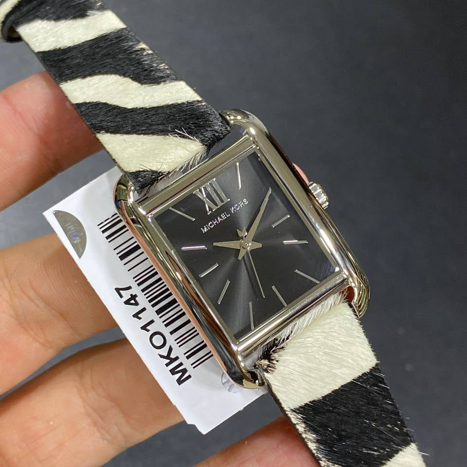 Mk Women's Watch with Leopard Print Strap 🐆⌚🖤